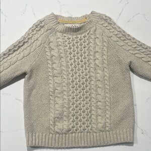 Mini Boden Beige Cable Knit Sweater